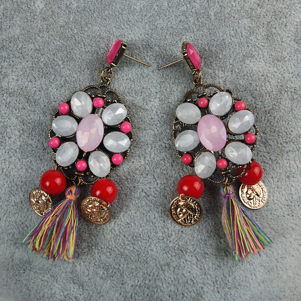 Handmade Beaded Chaandbaali Earrings